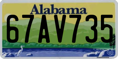 AL license plate 67AV735