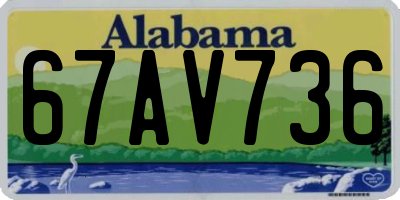 AL license plate 67AV736