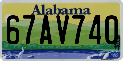 AL license plate 67AV740