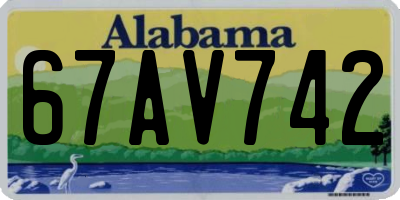 AL license plate 67AV742