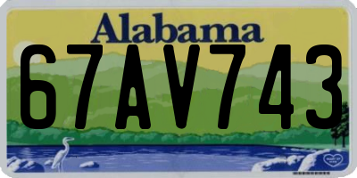 AL license plate 67AV743