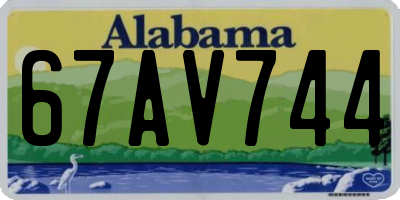 AL license plate 67AV744