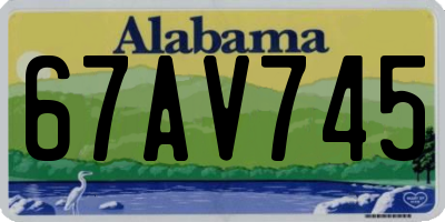 AL license plate 67AV745