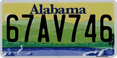 AL license plate 67AV746