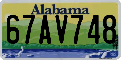 AL license plate 67AV748