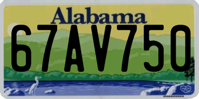 AL license plate 67AV750
