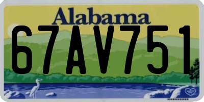 AL license plate 67AV751