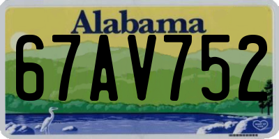 AL license plate 67AV752
