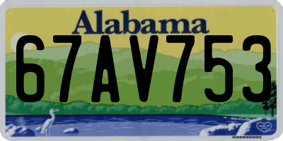 AL license plate 67AV753