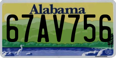 AL license plate 67AV756