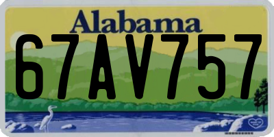 AL license plate 67AV757
