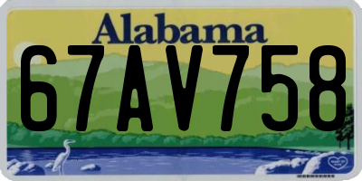 AL license plate 67AV758