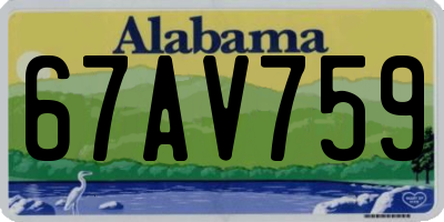 AL license plate 67AV759