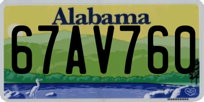 AL license plate 67AV760