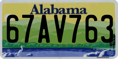 AL license plate 67AV763