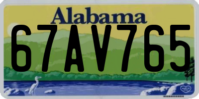 AL license plate 67AV765