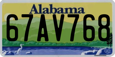 AL license plate 67AV768