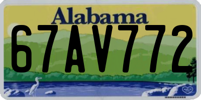 AL license plate 67AV772