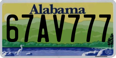 AL license plate 67AV777