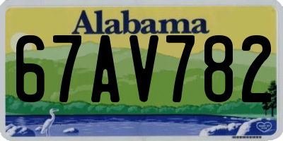 AL license plate 67AV782