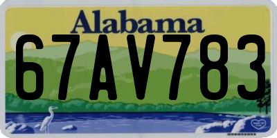 AL license plate 67AV783