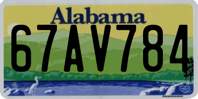 AL license plate 67AV784