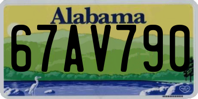 AL license plate 67AV790