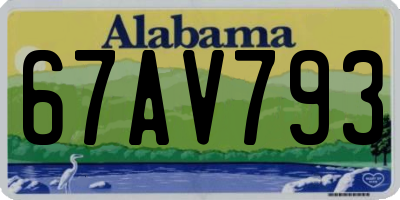 AL license plate 67AV793