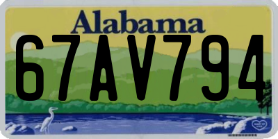 AL license plate 67AV794