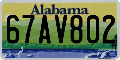 AL license plate 67AV802