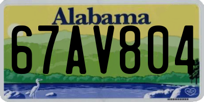 AL license plate 67AV804