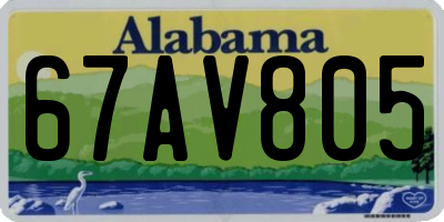 AL license plate 67AV805