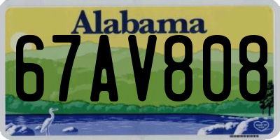 AL license plate 67AV808