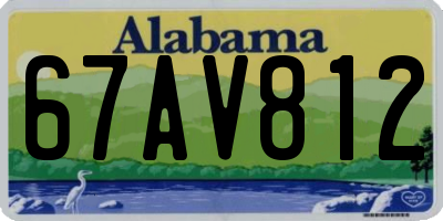 AL license plate 67AV812