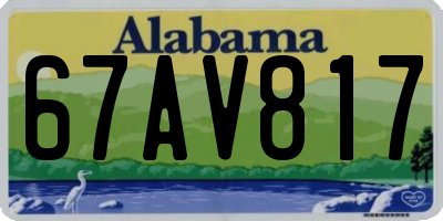 AL license plate 67AV817