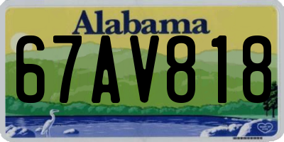 AL license plate 67AV818