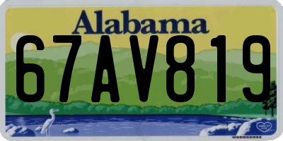 AL license plate 67AV819
