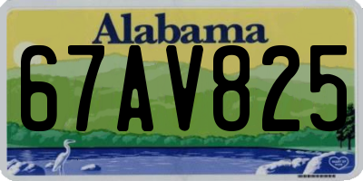 AL license plate 67AV825