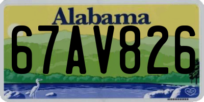AL license plate 67AV826