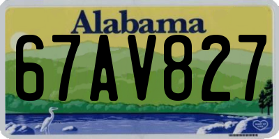 AL license plate 67AV827