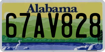 AL license plate 67AV828
