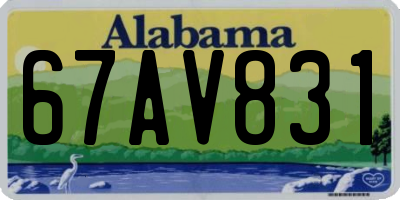 AL license plate 67AV831