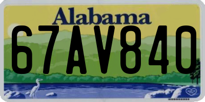 AL license plate 67AV840