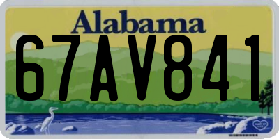 AL license plate 67AV841