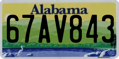AL license plate 67AV843
