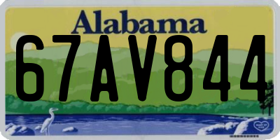 AL license plate 67AV844