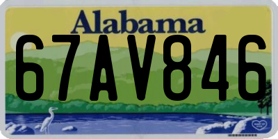 AL license plate 67AV846