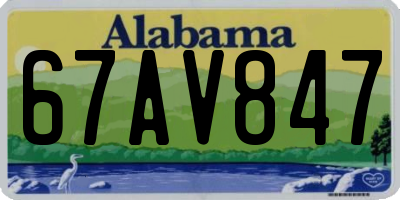 AL license plate 67AV847
