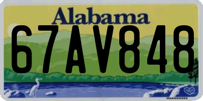 AL license plate 67AV848