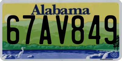 AL license plate 67AV849
